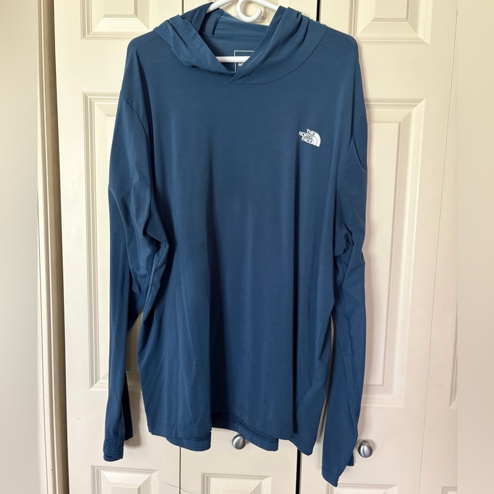 The North Face Navy Blue Men's Crew Shirt with White Logo